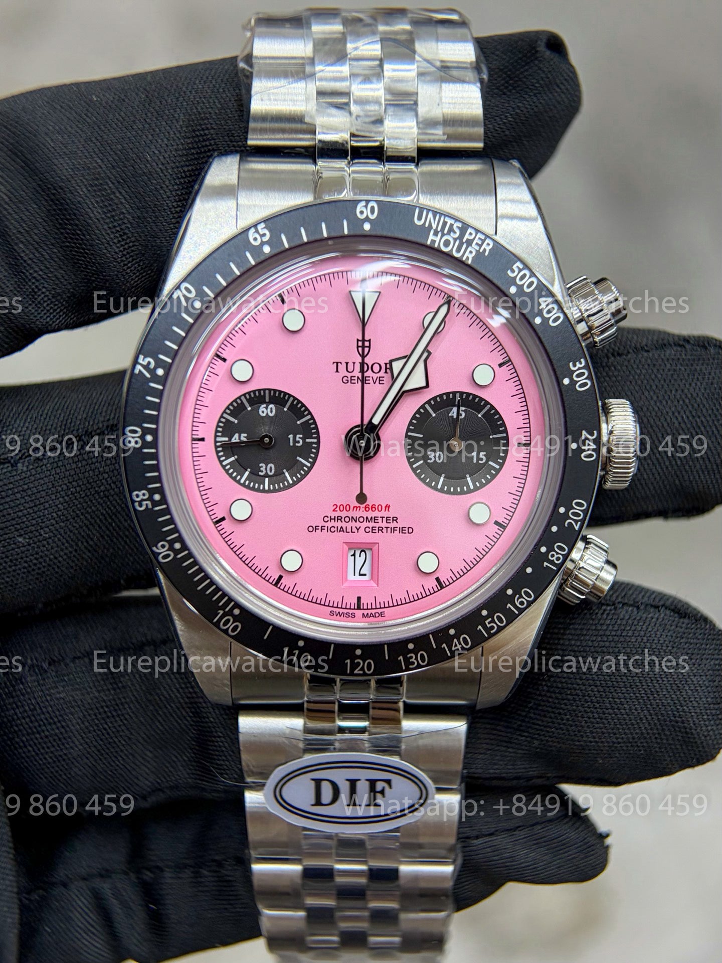 DiF Factory Tudor Black Bay Chrono M79360 41mm – Dandong 7750 Pink dial