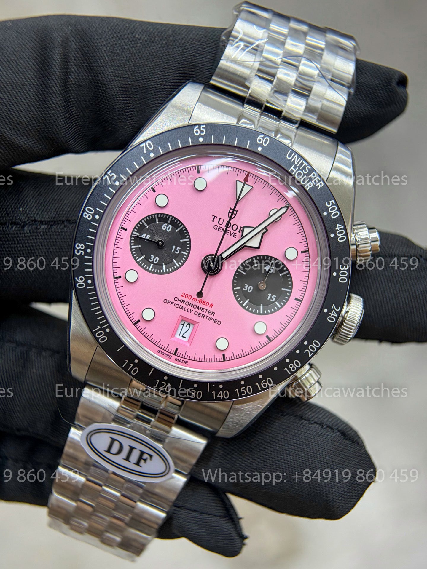 DiF Factory Tudor Black Bay Chrono M79360 41mm – Dandong 7750 Pink dial