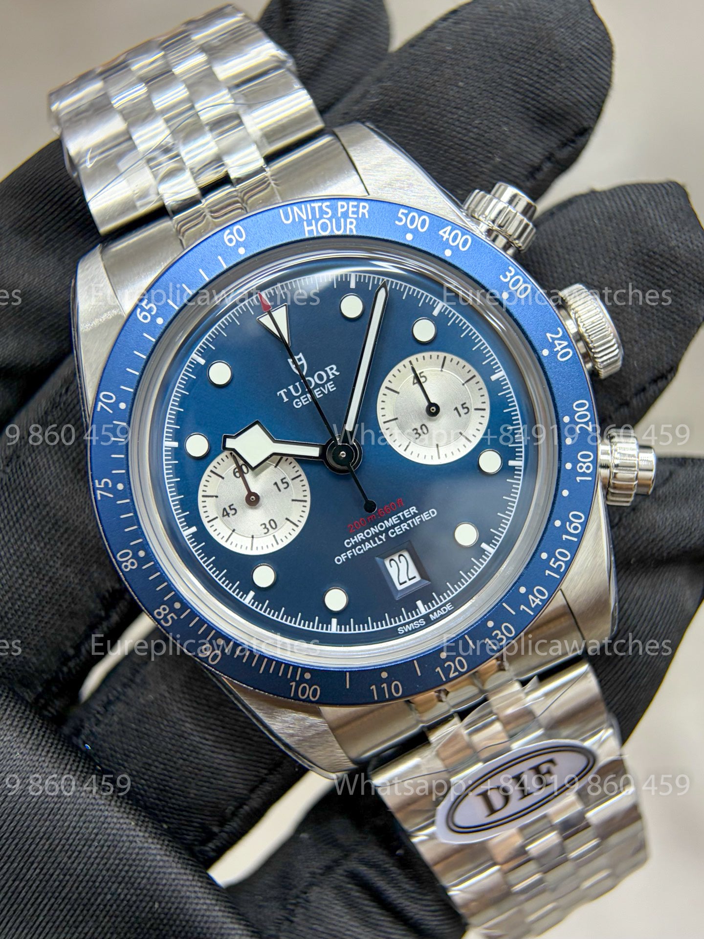 DiF Factory Tudor Black Bay Chrono M79360 41mm – Dandong 7750 Blue dial