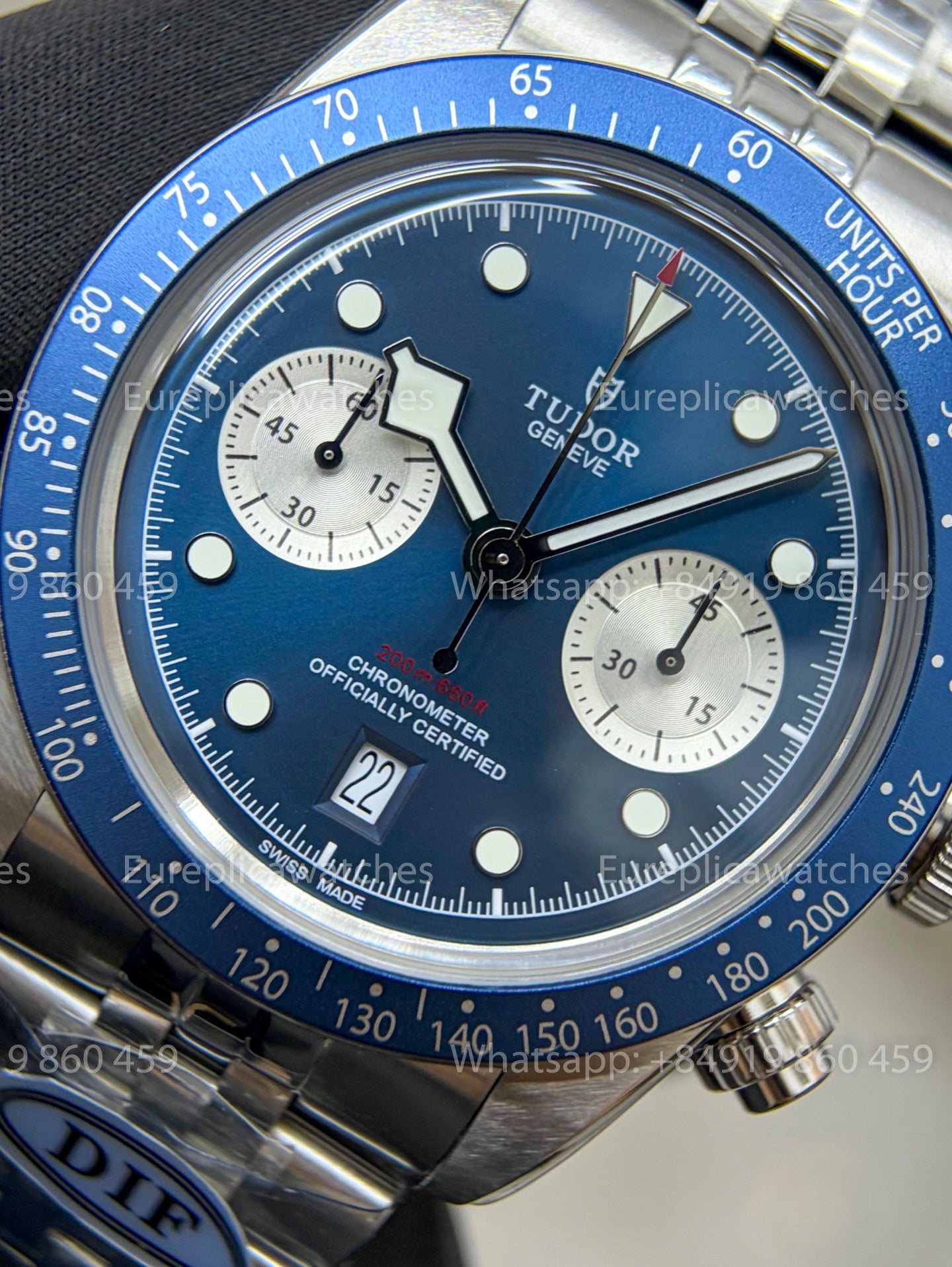 DiF Factory Tudor Black Bay Chrono M79360 41mm – Dandong 7750 Blue dial