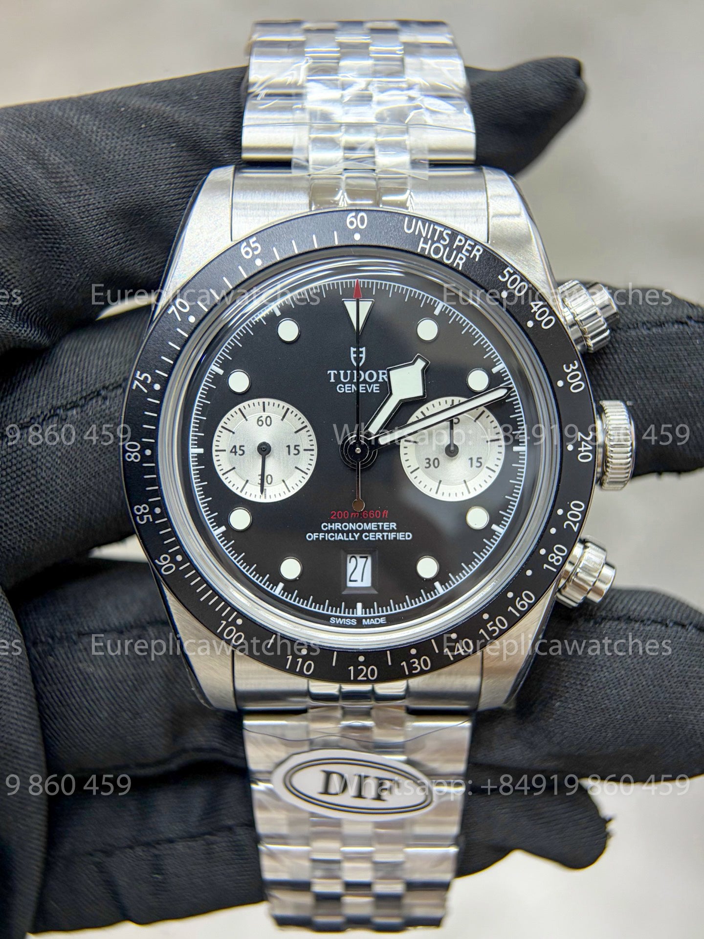 DiF Factory Tudor Black Bay Chrono M79360 41mm – Dandong 7750 Black dial