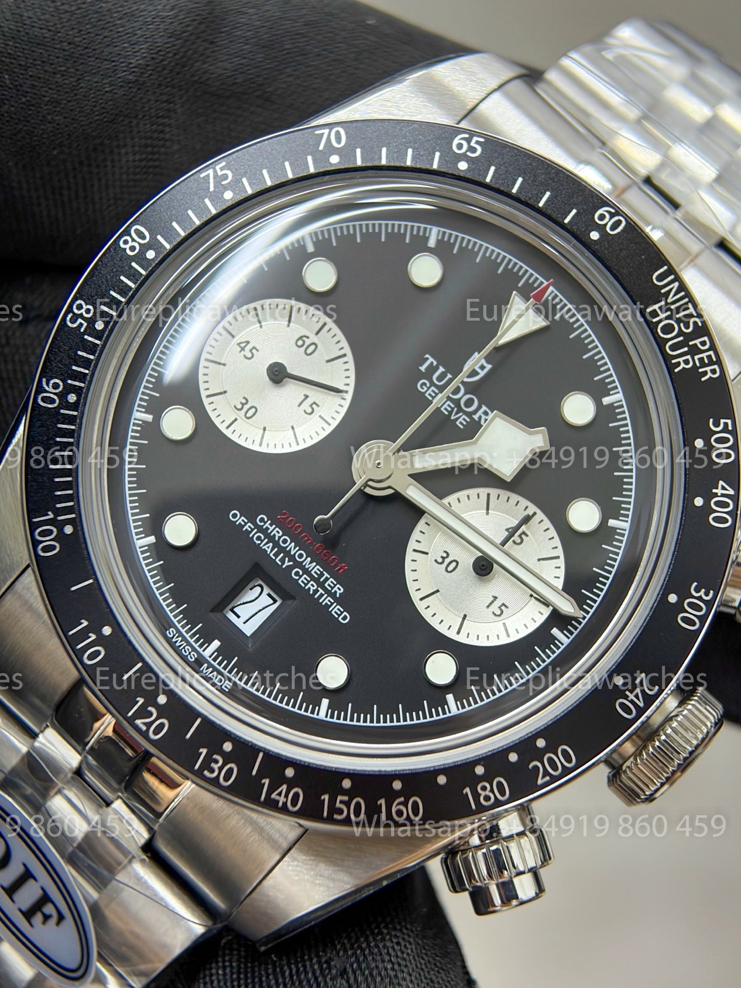 DiF Factory Tudor Black Bay Chrono M79360 41mm – Dandong 7750 Black dial