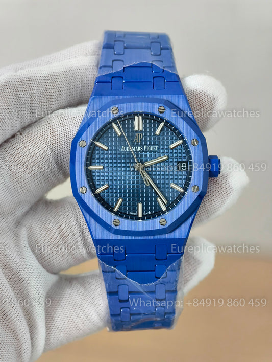ZF - Audemars Piguet Royal Oak 15500ST Full Ceramic Blue Cal. 4302 Free-Sprung Movement