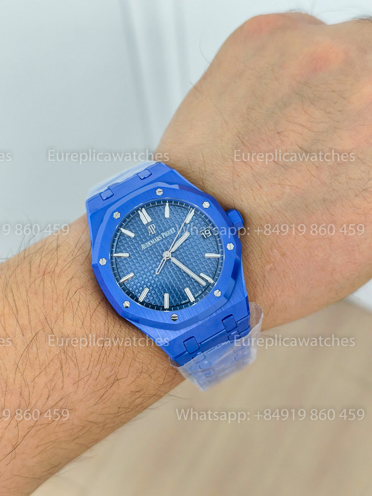 ZF - Audemars Piguet Royal Oak 15500ST Full Ceramic Blue Cal. 4302 Free-Sprung Movement