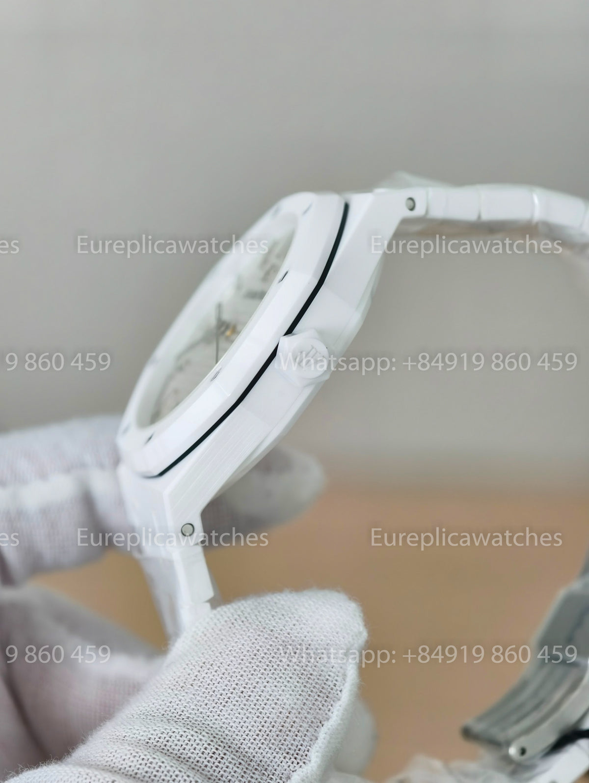 ZF - Audemars Piguet Royal Oak 15500ST Full Ceramic White Cal. 4302 Free-Sprung Movement