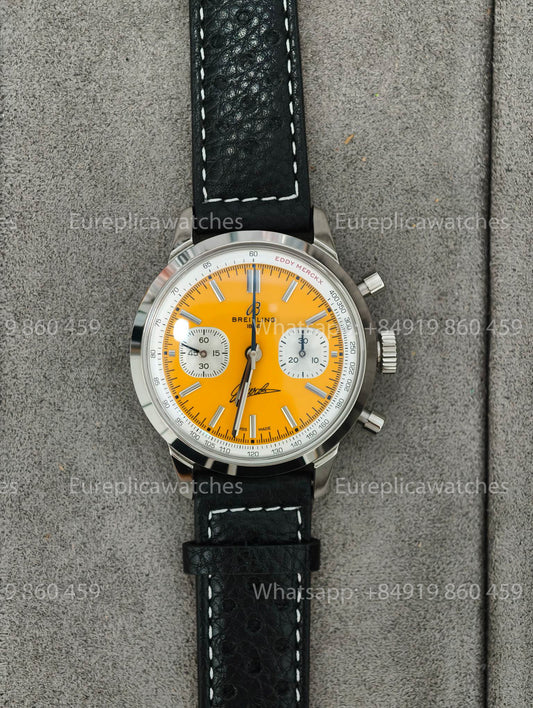 BLS Factory Breitling B01 Chronograph 41 Eddy Merckx AB01762C1I1X1 Leather Strap