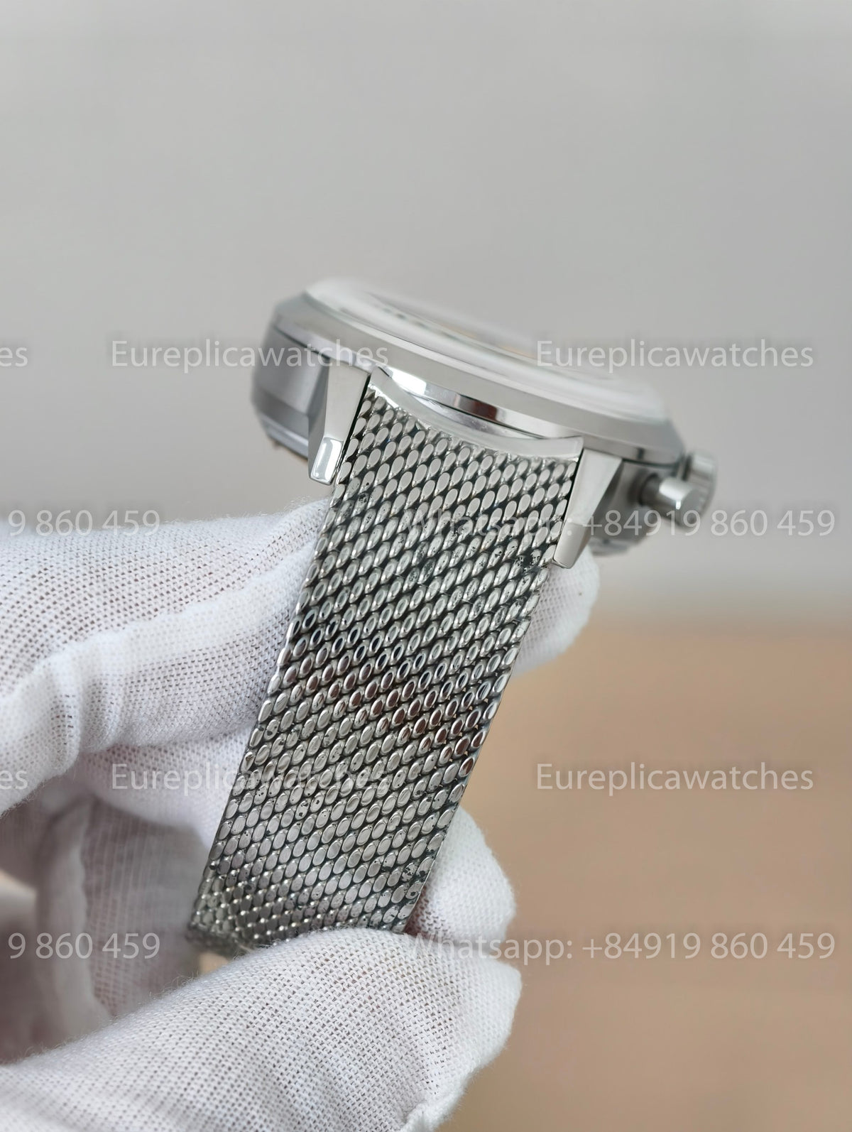BLS Factory Breitling B01 Chronograph 41 Eddy Merckx AB01762C1I1X1 Mesh Metal Strap