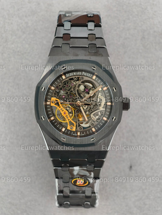 DDF Factory Audemars Piguet Royal Oak Double Balance Wheel Openworked 15416CE – Full Black Ceramic