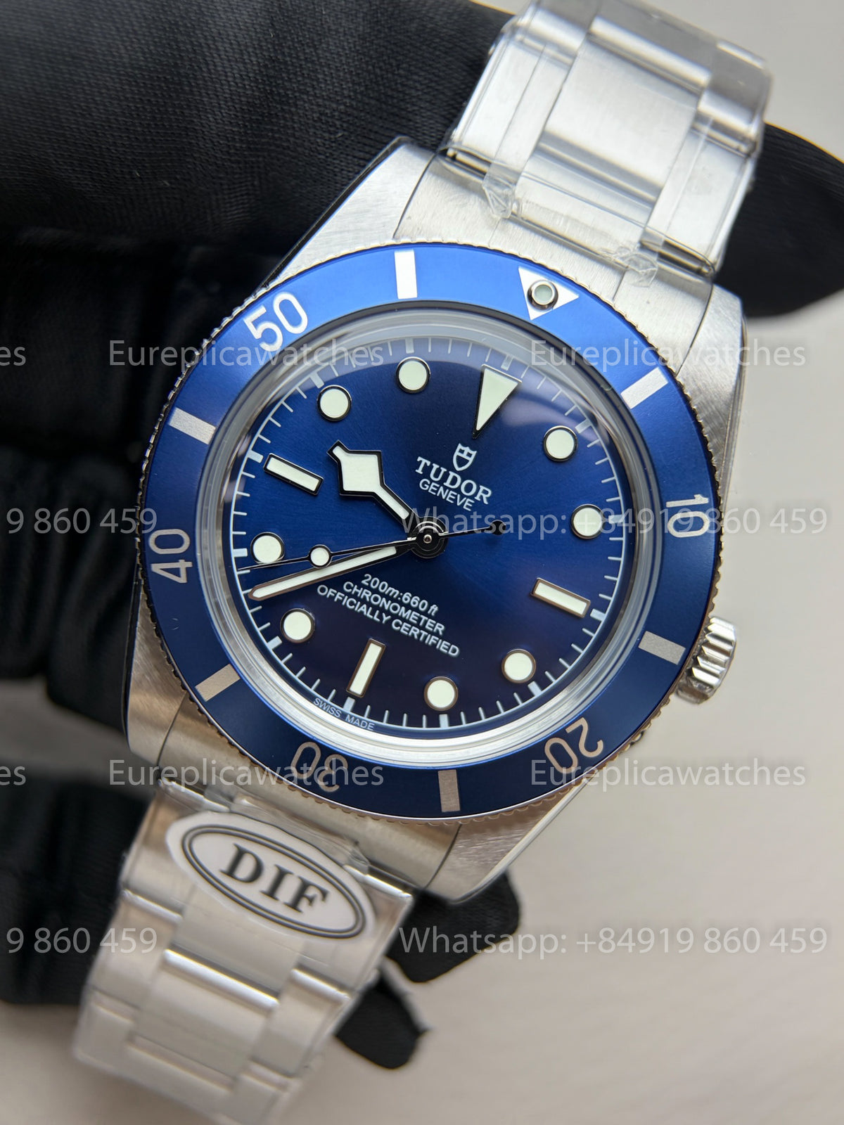 DiF Factory Tudor Black Bay 54 Blue 37mm – Dandong 2824 Oyster strap