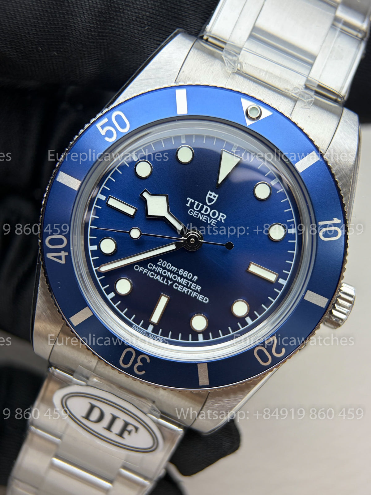 DiF Factory Tudor Black Bay 54 Blue 37mm – Dandong 2824 Oyster strap