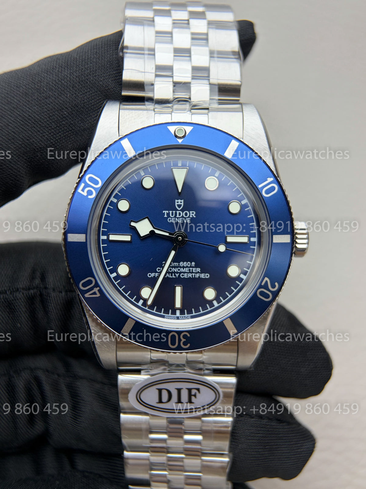 DiF Factory Tudor Black Bay 54 Blue 37mm – Dandong 2824 Jubilee strap