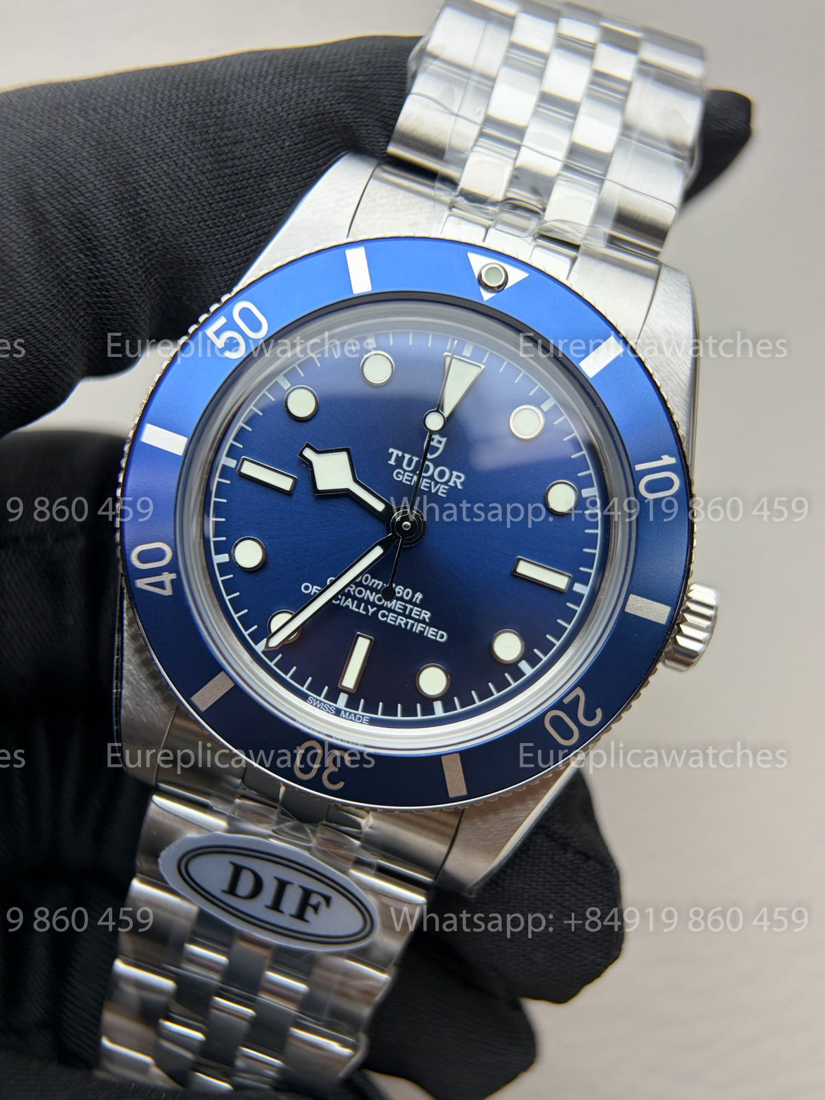 DiF Factory Tudor Black Bay 54 Blue 37mm – Dandong 2824 Jubilee strap