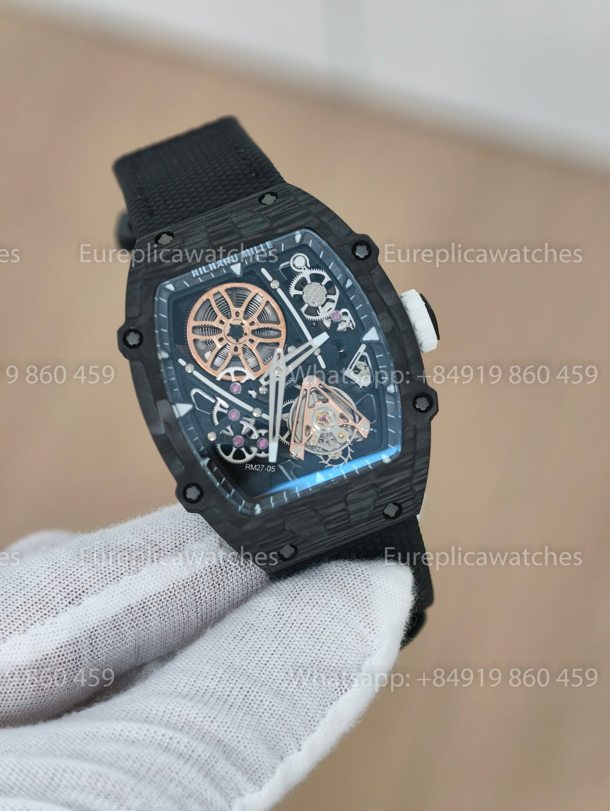 Custom Factory Richard Mille RM 27-05 Flying Tourbillon Carbon TPT – Ultra-Thin