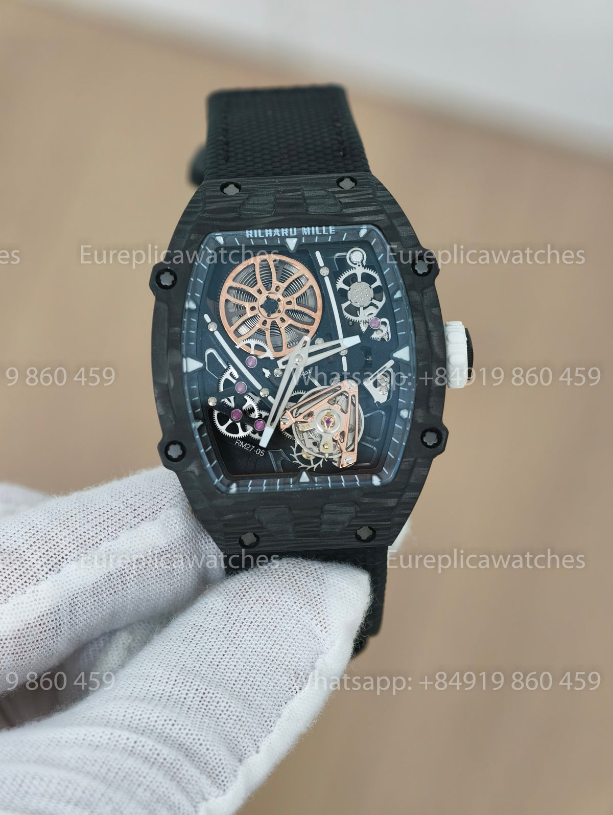 Custom Factory Richard Mille RM 27-05 Flying Tourbillon Carbon TPT – Ultra-Thin
