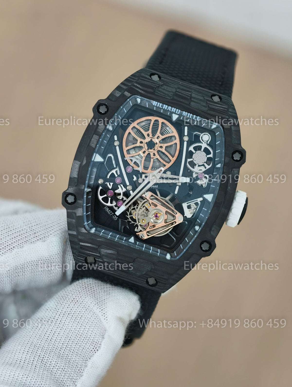 Custom Factory Richard Mille RM 27-05 Flying Tourbillon Carbon TPT – Ultra-Thin