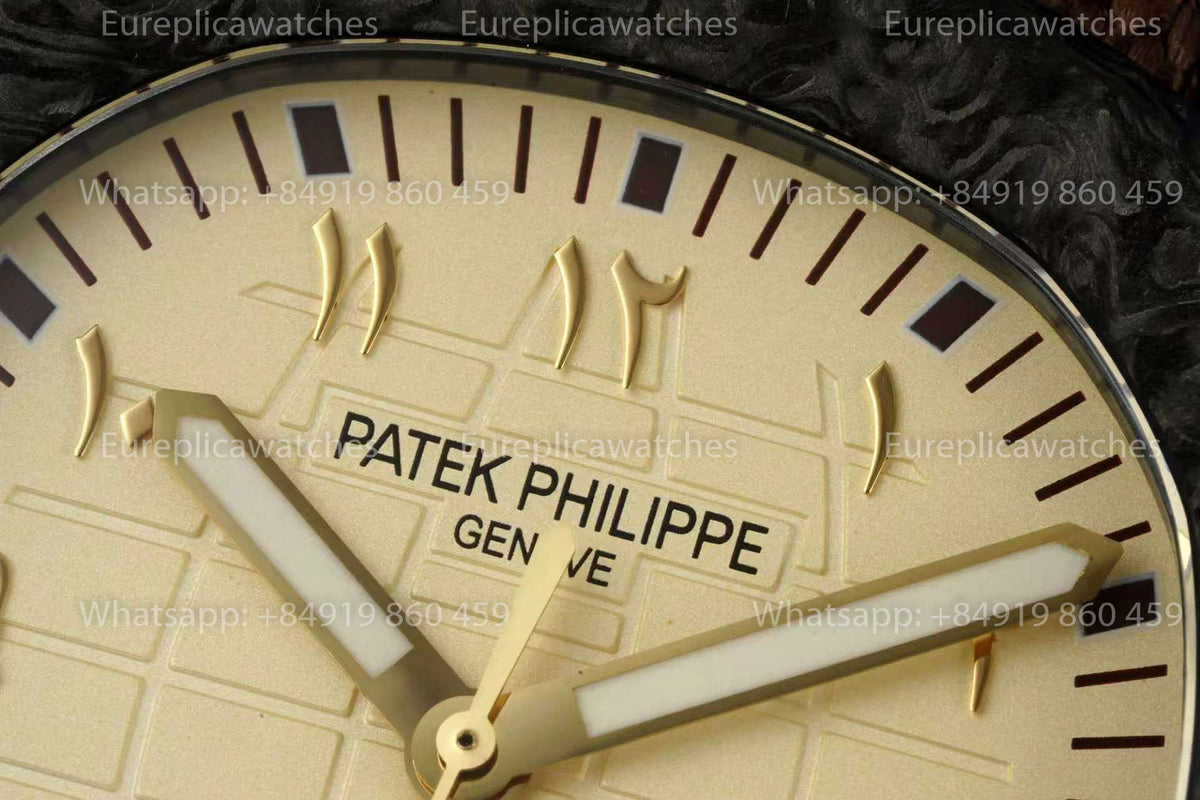 DiW Patek Philippe Aquanaut 5167 – Yellow Dial Carbon Fiber Case