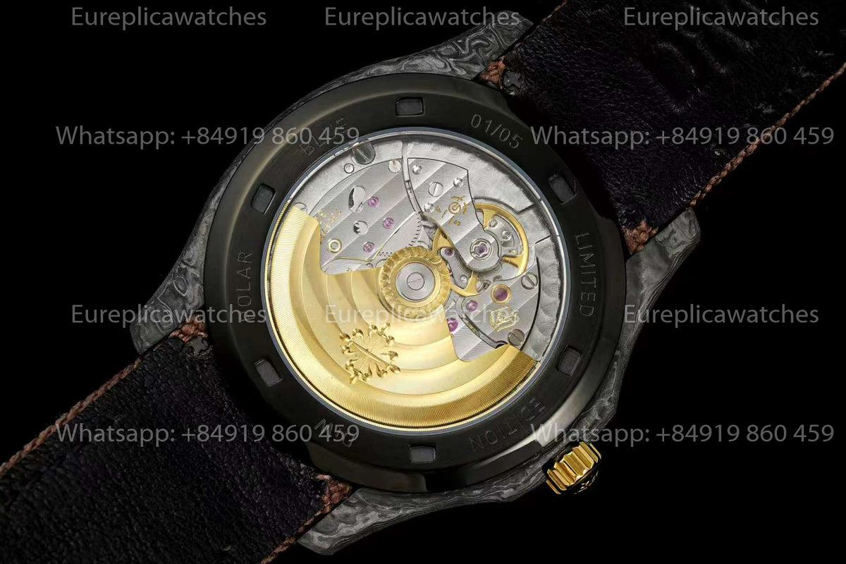 DiW Patek Philippe Aquanaut 5167 – Yellow Dial Carbon Fiber Case