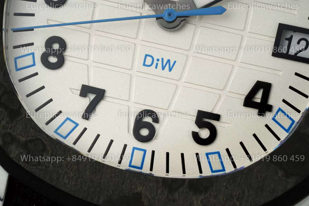 DiW Patek Philippe Aquanaut 5167 – White Dial Carbon Fiber Case