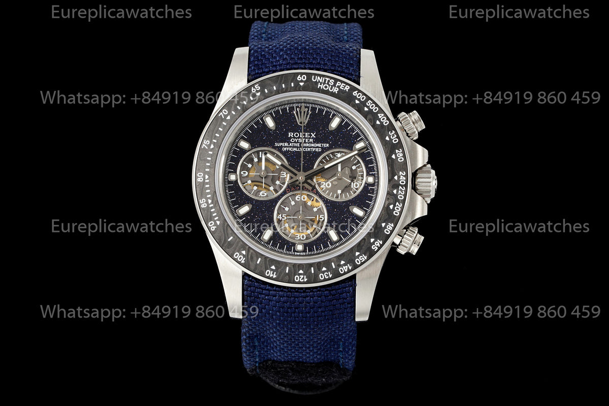 DIW Rolex Daytona Blue Kyanite Carbon Edition – Natural Blue Kyanite Dial