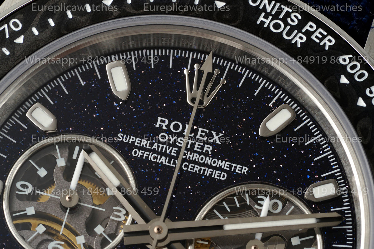 DIW Rolex Daytona Blue Kyanite Carbon Edition – Natural Blue Kyanite Dial