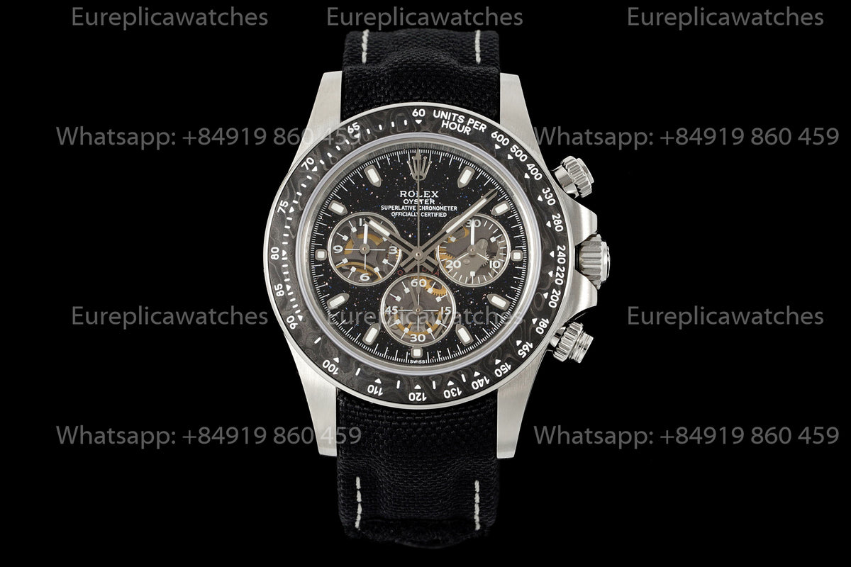 DIW Rolex Daytona Blue Kyanite Carbon Edition – Natural Black Kyanite Dial