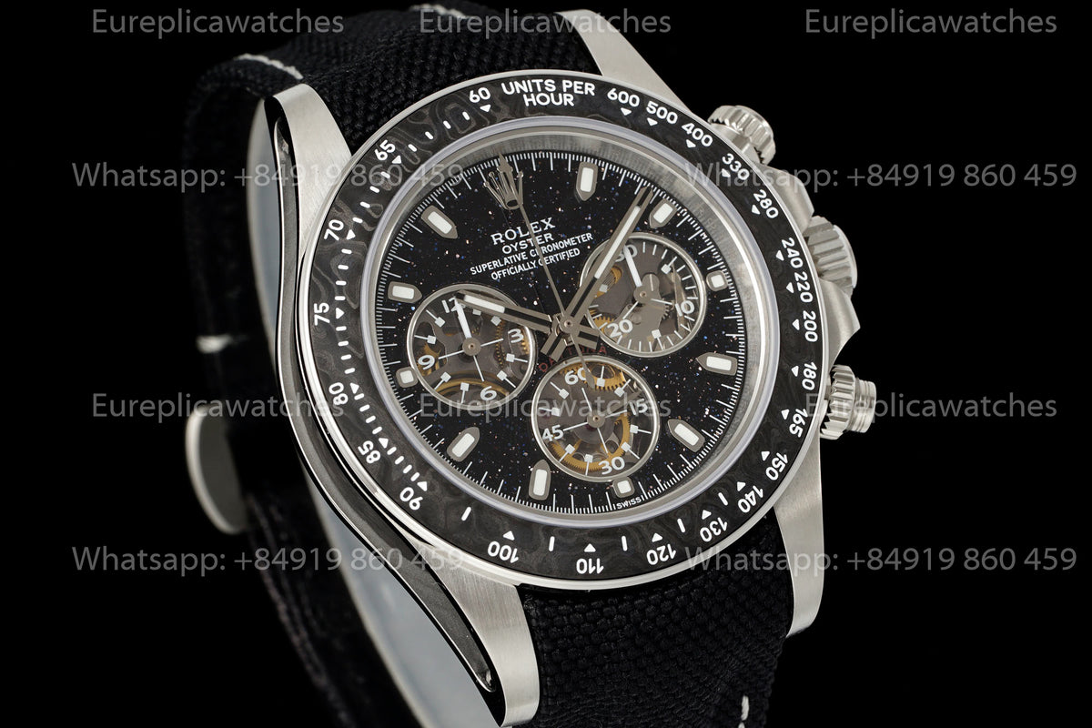 DIW Rolex Daytona Blue Kyanite Carbon Edition – Natural Black Kyanite Dial