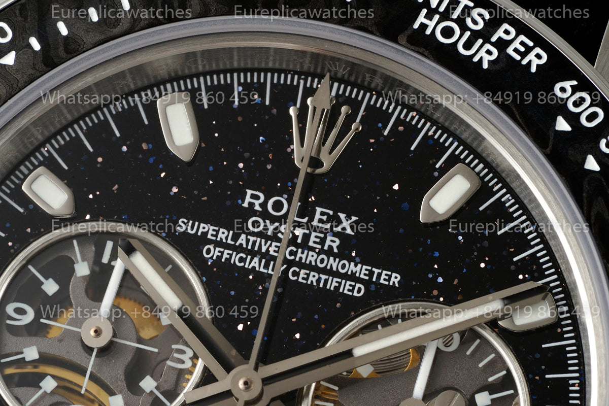 DIW Rolex Daytona Blue Kyanite Carbon Edition – Natural Black Kyanite Dial