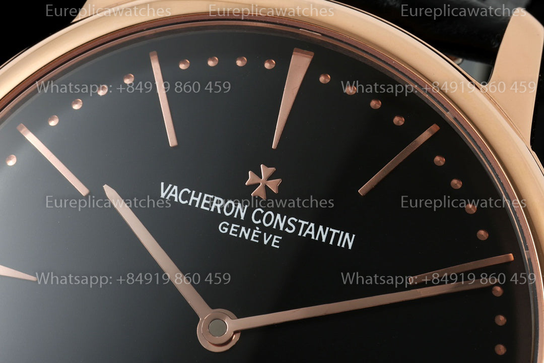 KZ Factory Vacheron Constantin traditionnelle 81180 Black Dial and rose gold case dress watch