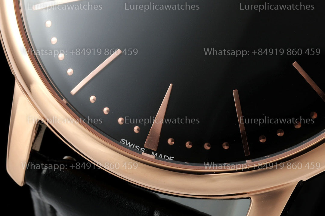 KZ Factory Vacheron Constantin traditionnelle 81180 Black Dial and rose gold case dress watch