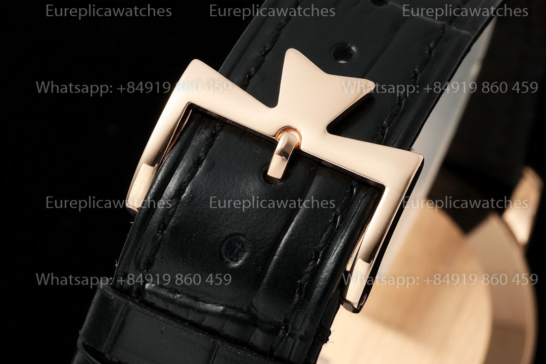 KZ Factory Vacheron Constantin traditionnelle 81180 Black Dial and rose gold case dress watch