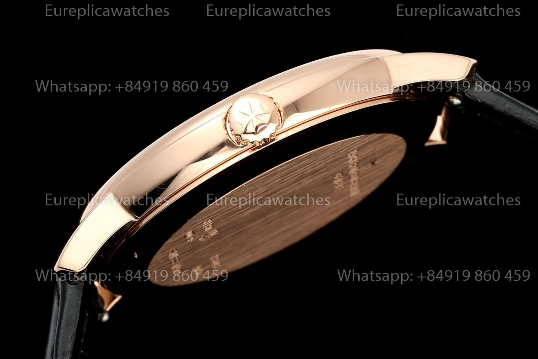 KZ Factory Vacheron Constantin traditionnelle 81180 Black Dial and rose gold case dress watch