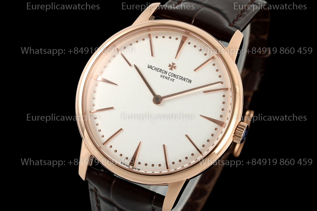 KZ Factory Vacheron Constantin traditionnelle 81180 White Dial and rose gold case dress watch