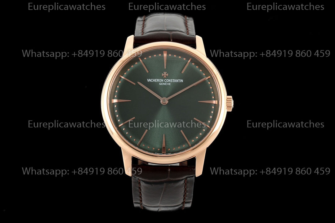 KZ Factory Vacheron Constantin traditionnelle 81180 Green Dial and rose gold case dress watch
