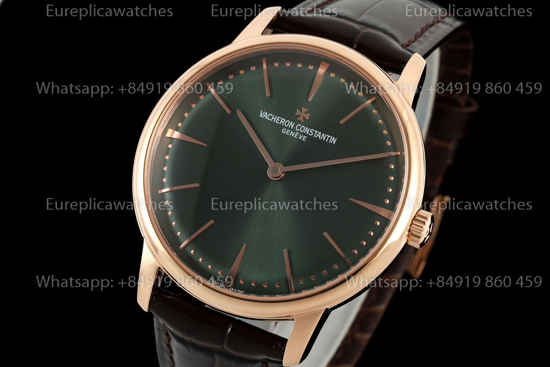 KZ Factory Vacheron Constantin traditionnelle 81180 Green Dial and rose gold case dress watch