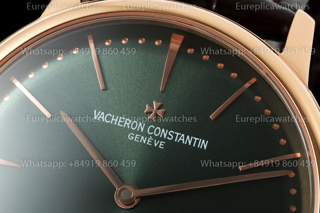 KZ Factory Vacheron Constantin traditionnelle 81180 Green Dial and rose gold case dress watch