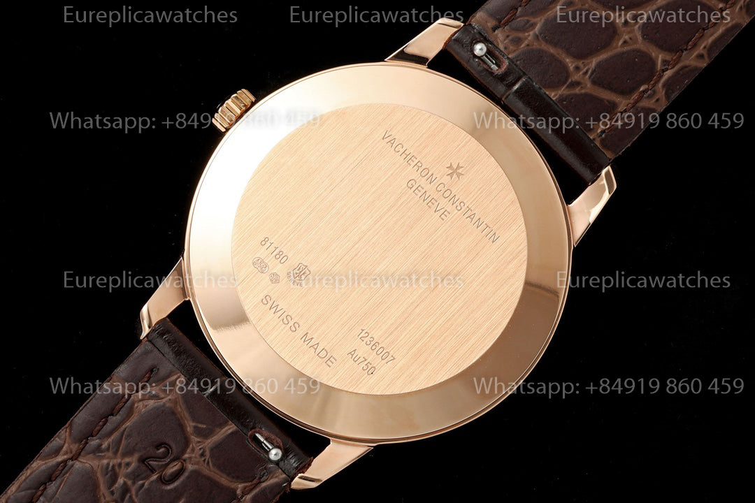 KZ Factory Vacheron Constantin traditionnelle 81180 Green Dial and rose gold case dress watch
