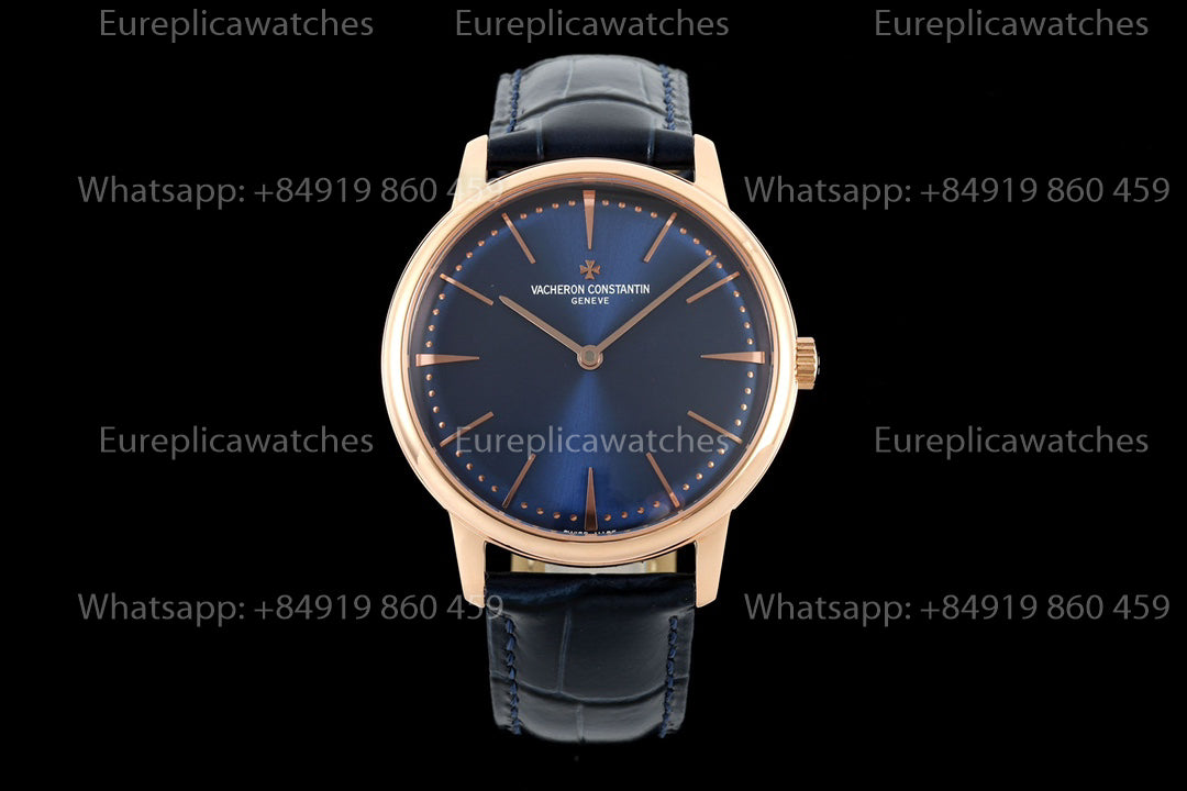 KZ Factory Vacheron Constantin traditionnelle 81180 Blue Dial and rose gold case dress watch