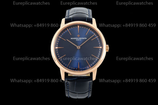 KZ Factory Vacheron Constantin traditionnelle 81180 Blue Dial and rose gold case dress watch