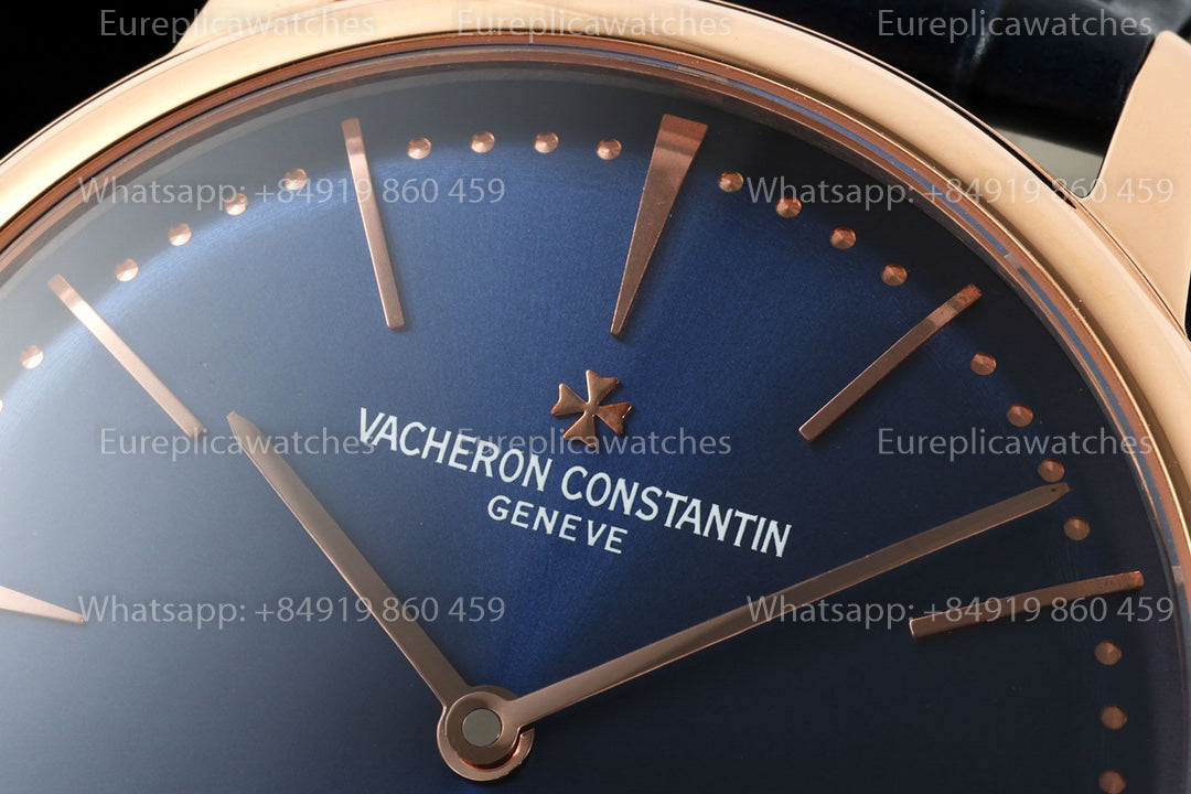 KZ Factory Vacheron Constantin traditionnelle 81180 Blue Dial and rose gold case dress watch