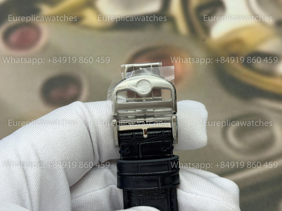 OCTA Factory IWC Portugieser Chronograph IW371605 Black Leather Strap