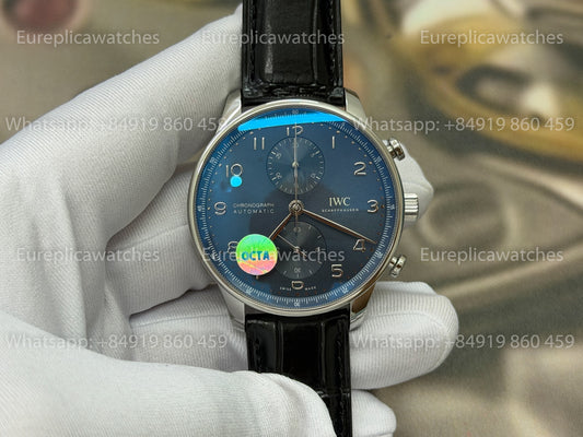 OCTA Factory IWC Portugieser Chronograph IW371605 Blue Dial Stainless Steel Case