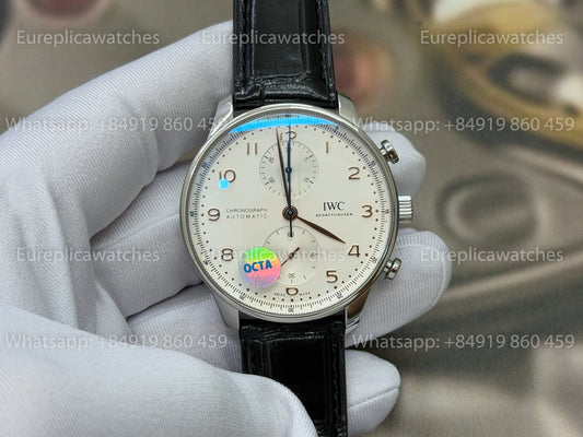 OCTA Factory IWC Portugieser Chronograph IW371605 Blue Leather Strap