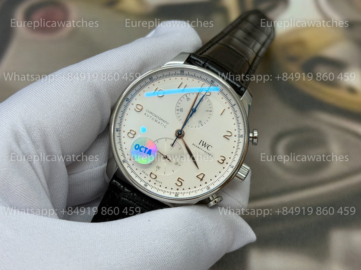 OCTA Factory IWC Portugieser Chronograph IW371605 Blue Leather Strap