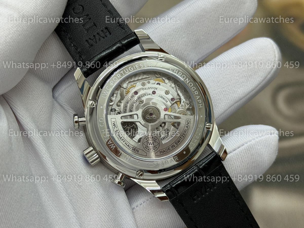 OCTA Factory IWC Portugieser Chronograph IW371605 Blue Leather Strap