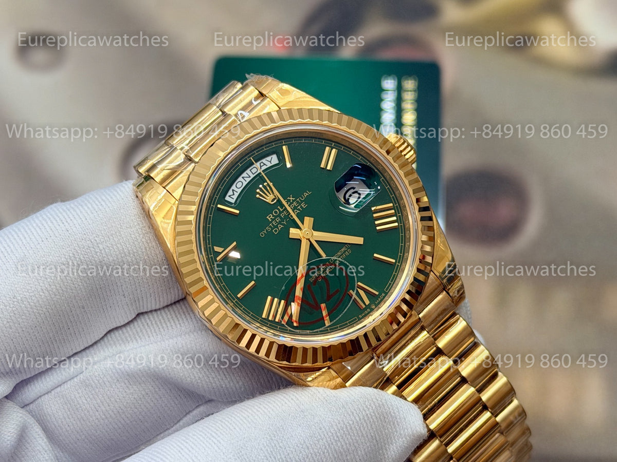 VSF - Rolex Day Date 40 M228238 Green Dial Yellow Gold VS Factory V2 VS Factory