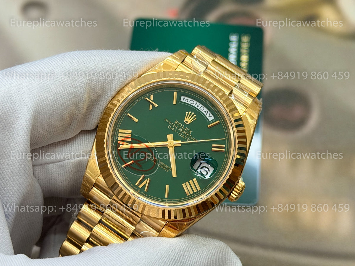 VSF - Rolex Day Date 40 M228238 Green Dial Yellow Gold VS Factory V2 VS Factory
