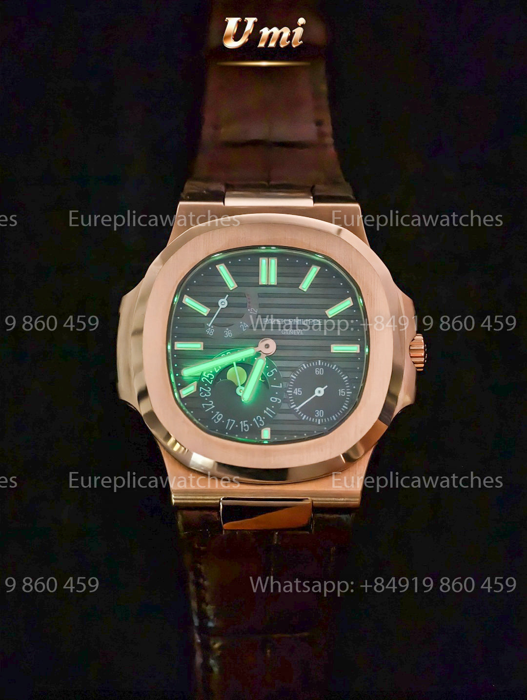 UMI Factory - Patek Philippe Nautilus Ref. 5712/1R-001 Brown Strap -King of Gold Watches