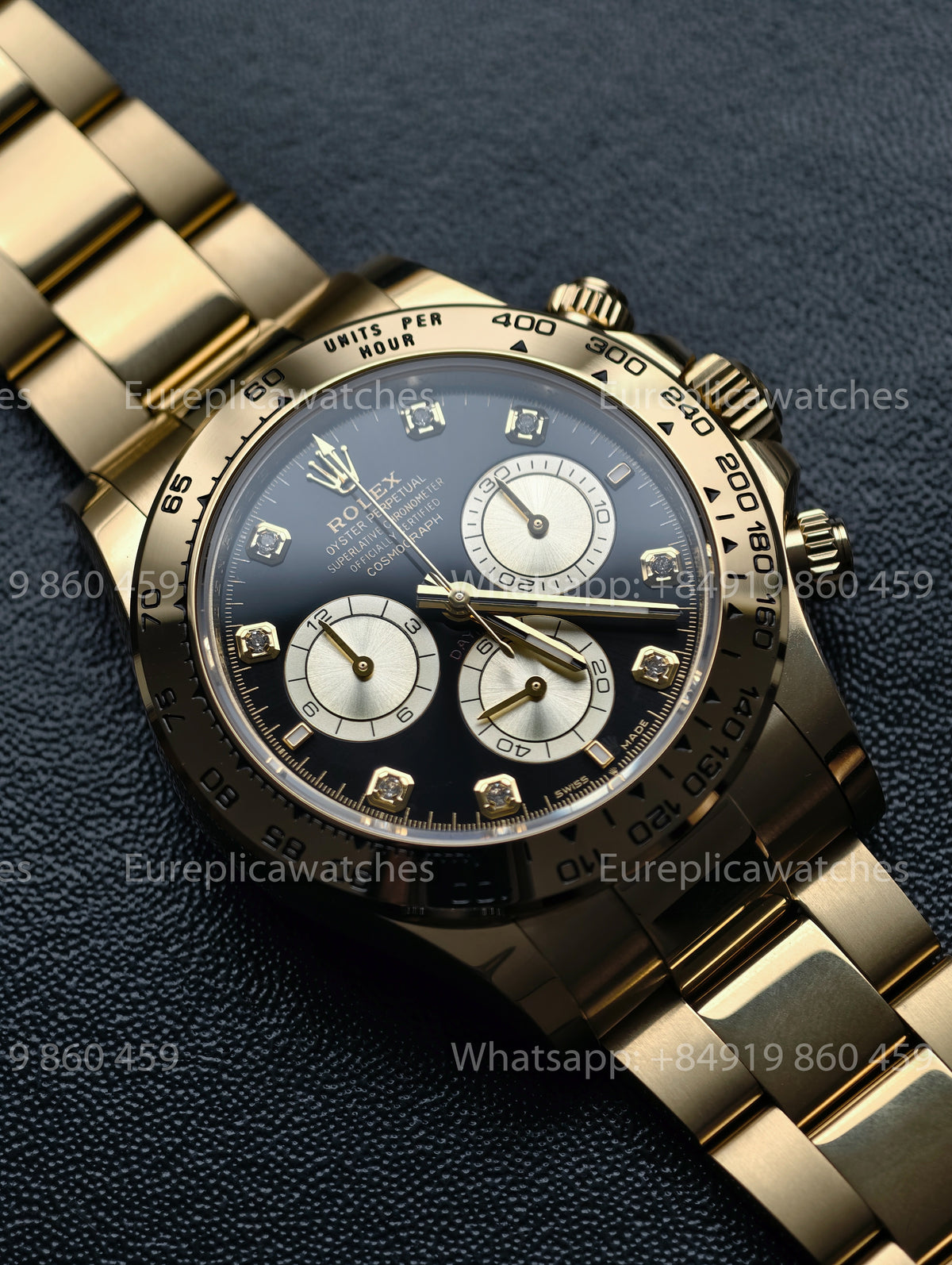 BDS Factory Rolex Daytona 126508 Black Diamond Dial Yellow Gold Bracelet – Full-Weight Edition