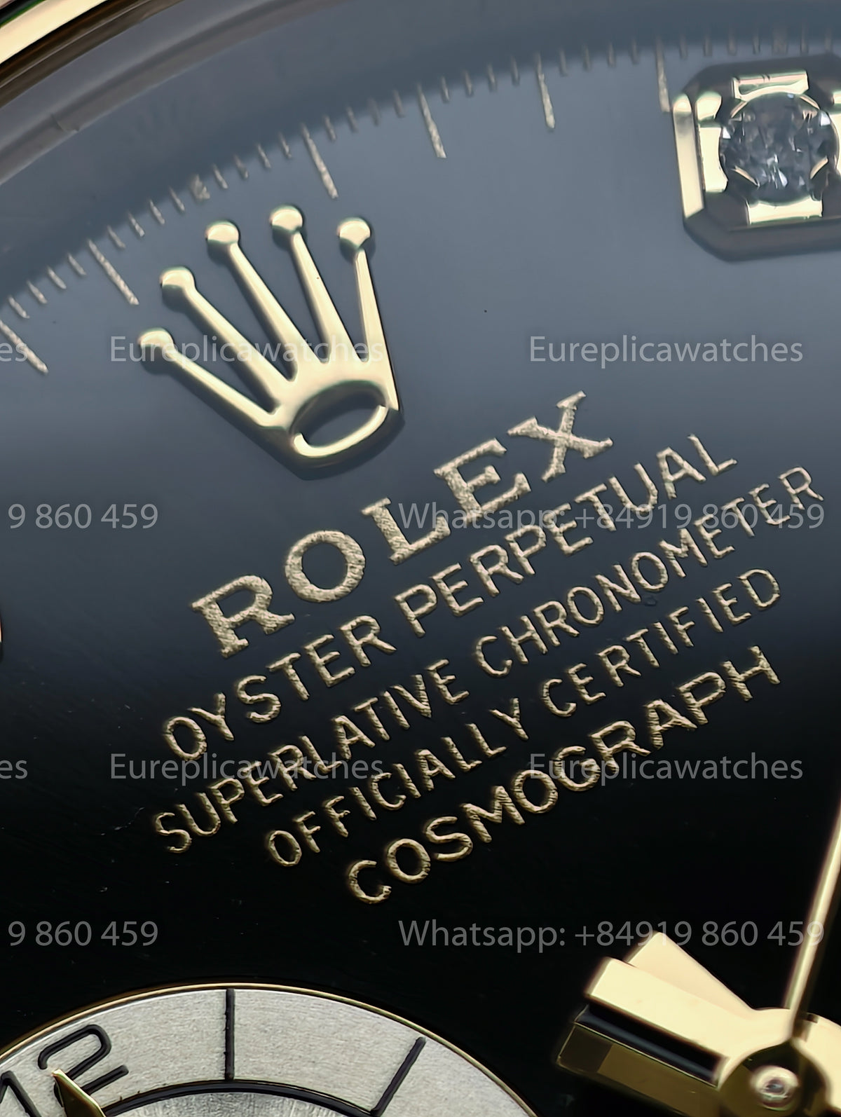 BDS Factory Rolex Daytona 126508 Black Diamond Dial Yellow Gold Bracelet – Full-Weight Edition