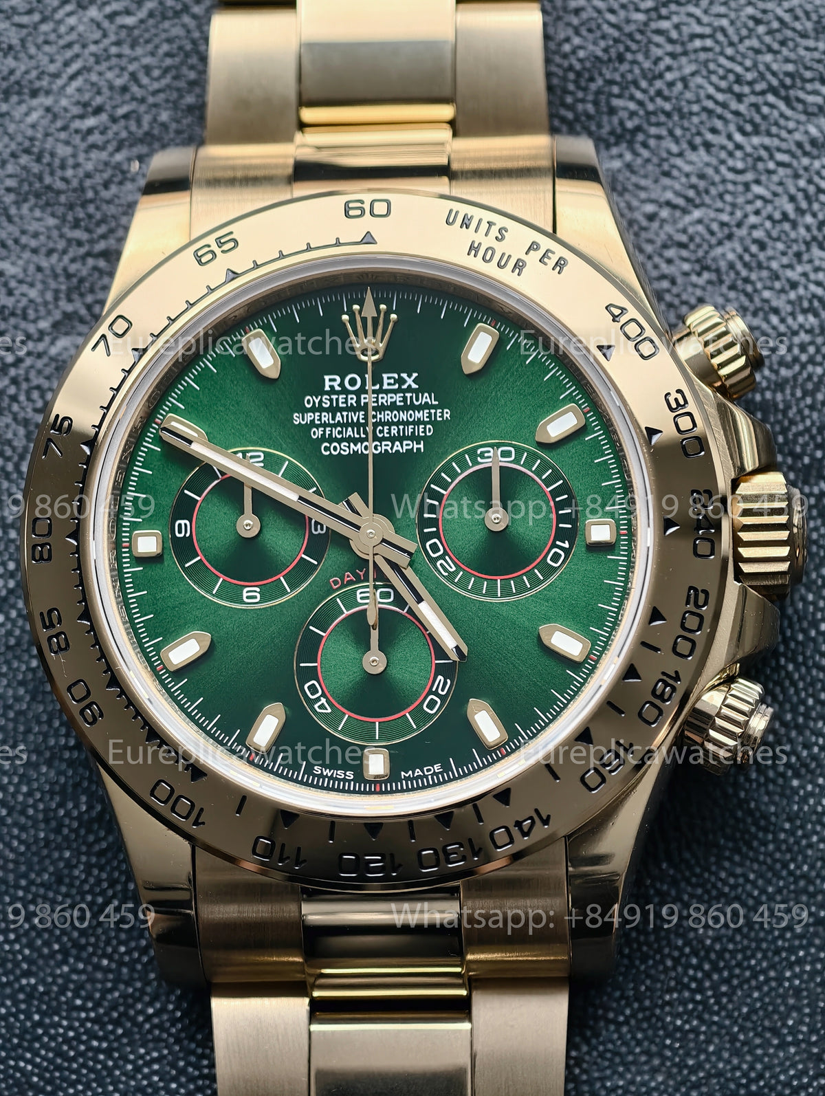 BDS Factory Rolex Cosmograph Daytona 116508-0013 Green Dial Yellow Gold Bracelet – Full-Weight Edition